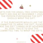 Angel Tree Christmas Gifts Due