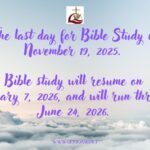 Last Day for Bible Study