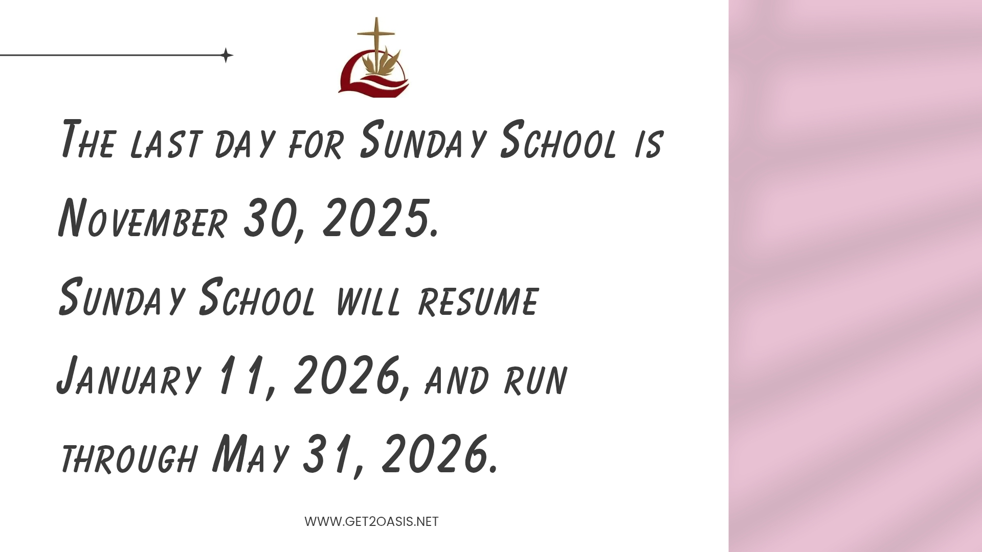 Last Day of Sunday School